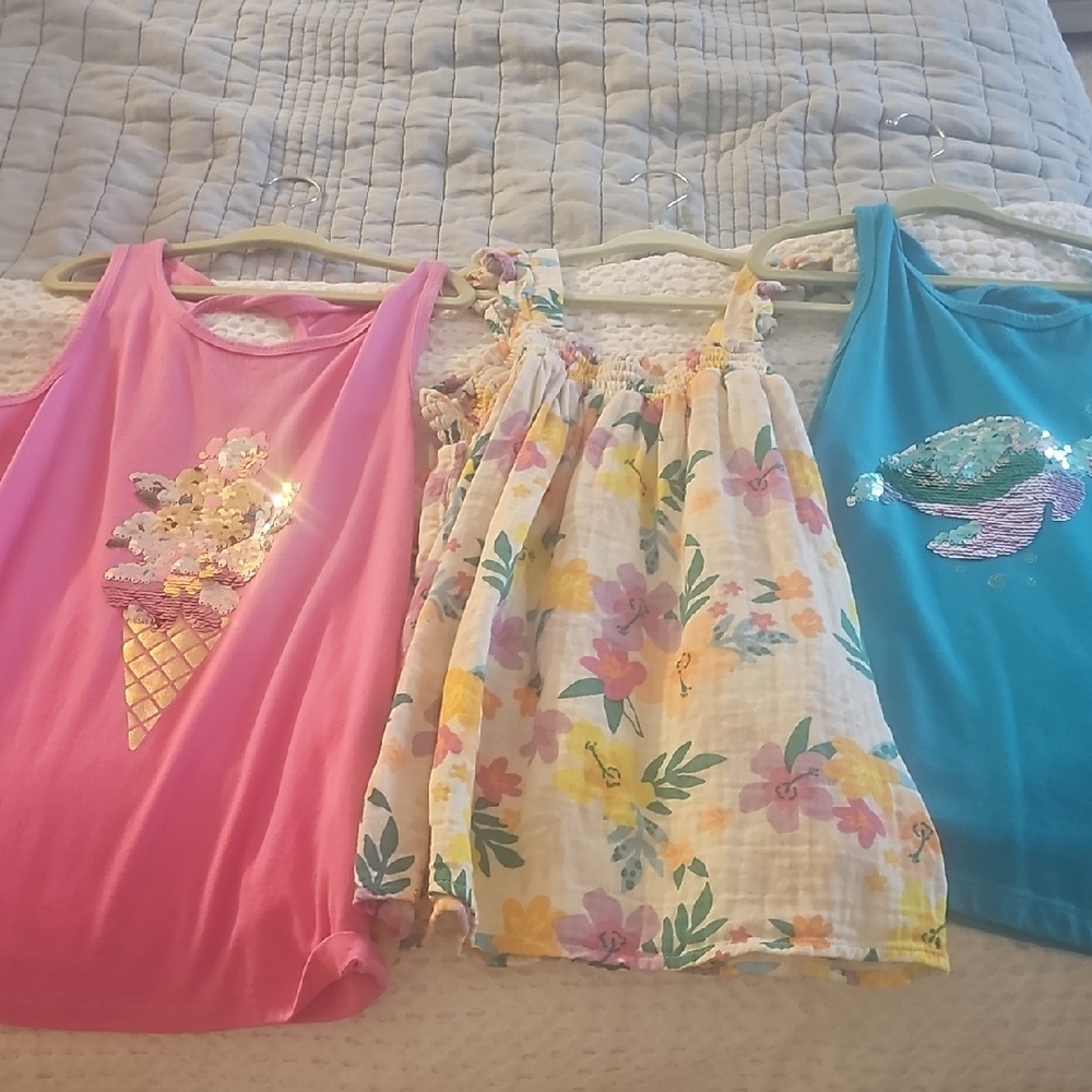 Colorful Girls' Summer Dresses with Sequins